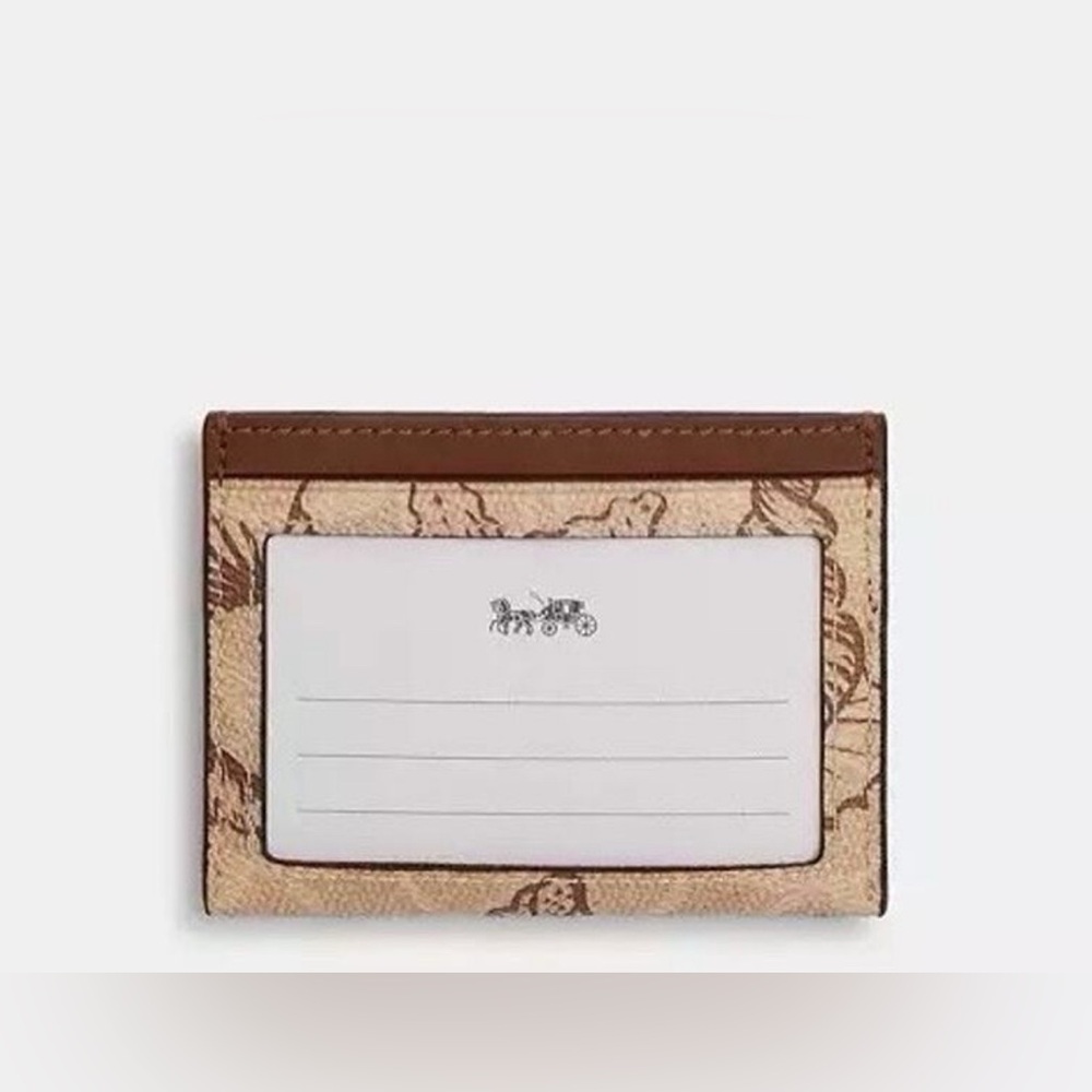 Last one ! New Coach Slim Id Card Case In Signature Canvas With Shell Print - Picture 4 of 4